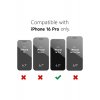 Ματ προστατευτική θήκη TPU, Flippy, για Apple iPhone 16 Pro, Πλήρης κάλυψη, Κόκκινο