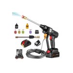 ADESKE 24V Cordless Brushless Pressure Washers - Πλήρες σετ (μονάδα + μπαταρία + 11 αξεσουάρ), 4 αρ.
