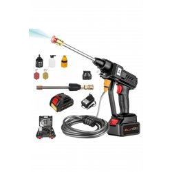 Φορητό σετ πλυντηρίου υψηλής πίεσης ADESKE Cordless 24V (μονάδα + μπαταρία + 10 αξεσουάρ) - Μαύρο