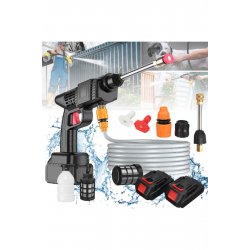 lynker Πλυντήριο πίεσης - 1500W, 21V, 2,5-25MPa, 5m σωλήνας, ψεκαστήρας αφρού, 2 μπαταρίες, μαύρο