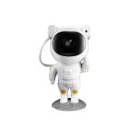 Προβολέας Galaxy Laser Night Light Projector τύπου αστροναύτη με τηλεχειριστήριο, ρύθμιση 360, λευκό