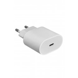 Συμπαγής προσαρμογέας γρήγορης φόρτισης USB-C 20W, λευκό