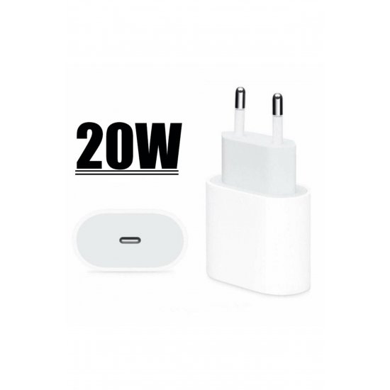 Συμπαγής προσαρμογέας γρήγορης φόρτισης USB-C 20W, λευκό