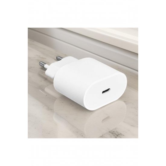 Συμπαγής προσαρμογέας γρήγορης φόρτισης USB-C 20W, λευκό