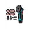 Mini Flex Angle Grinder, Φορητό, 12V, 19500RPM, 2 μπαταρίες, 4 δίσκοι κοπής