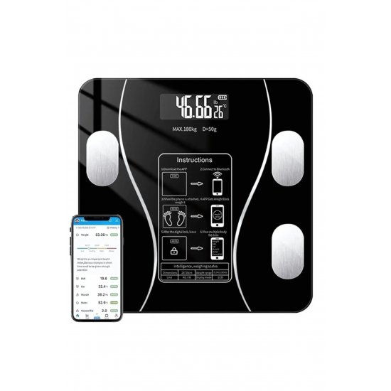 Έξυπνη ζυγαριά σώματος AriDam® με εφαρμογή Bluetooth και εξαιρετικά λεπτή σχεδίαση - Advanced Body Ana