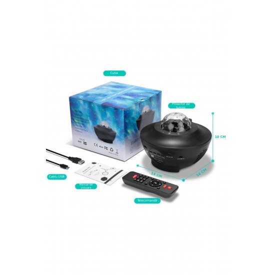 Teknova Starry Night Light Projector, ηχείο και τηλεχειριστήριο – Ιδανικό για παιδιά, χαλάρωση