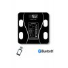 Ψηφιακή Ζυγαριά Μπάνιου Bluetooth με Οθόνη LCD, Μαύρη, 26x26x2cm