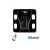 Ψηφιακή Ζυγαριά Μπάνιου Bluetooth με Οθόνη LCD, Μαύρη, 26x26x2cm