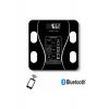 Ψηφιακή Ζυγαριά Μπάνιου Bluetooth με Οθόνη LCD, Μαύρη, 26x26x2cm