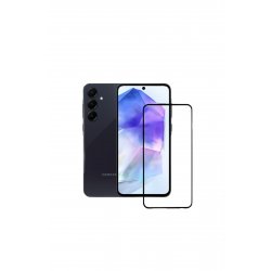 Μεμβράνη από σκληρυμένο γυαλί, Samsung Galaxy A55, 9H Anti-shock, Πλήρης οθόνη, Μαύρες άκρες