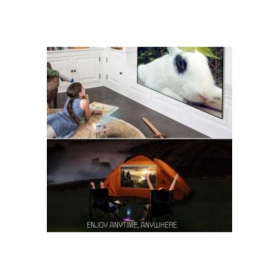 Lifestyle Mini Video Projector φορητός, LED, 1080p, HD, Κίτρινο-Λευκό