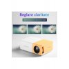 Lifestyle Mini Video Projector φορητός, LED, 1080p, HD, Κίτρινο-Λευκό