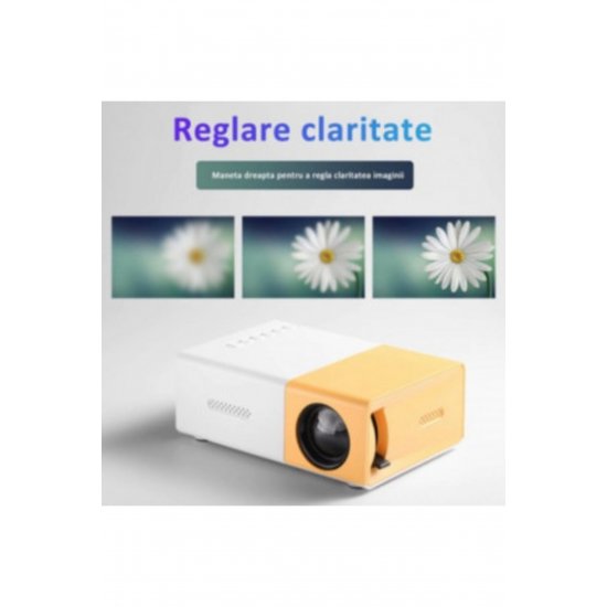 Lifestyle Mini Video Projector φορητός, LED, 1080p, HD, Κίτρινο-Λευκό