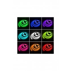 Κιτ λωρίδων LED RGB με τηλεχειριστήριο, 5m, 270 LED, αδιάβροχο Πολύχρωμο