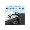 Ασύρματα ακουστικά με αυτιά γάτας, Bluetooth, φώτα RGB, ακύρωση θορύβου, μικρόφωνο, μπάσα,