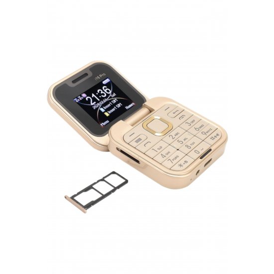 Telefon Flip i16 Pro Dual SIM – Χρυσό