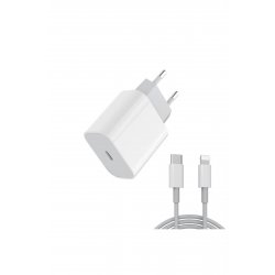 Φορτιστής συμβατός με iPhone/iPad/AirPods, Καλώδιο δεδομένων Lightning, Γρήγορη φόρτιση 25W, Λευκό