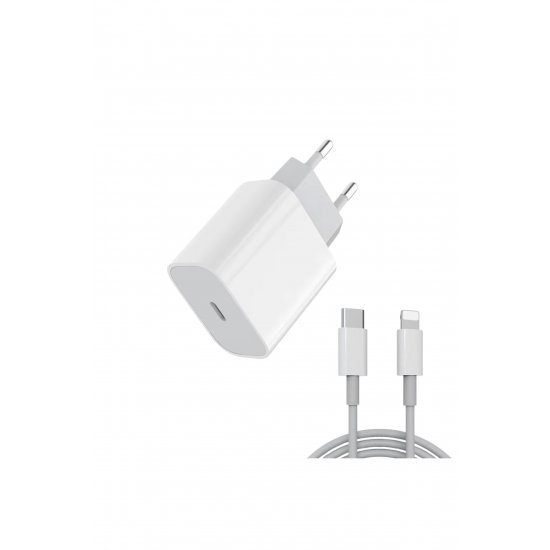 Φορτιστής συμβατός με iPhone/iPad/AirPods, Καλώδιο δεδομένων Lightning, Γρήγορη φόρτιση 25W, Λευκό