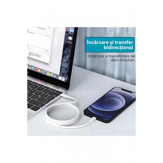Φορτιστής συμβατός με iPhone/iPad/AirPods, Καλώδιο δεδομένων Lightning, Γρήγορη φόρτιση 25W, Λευκό