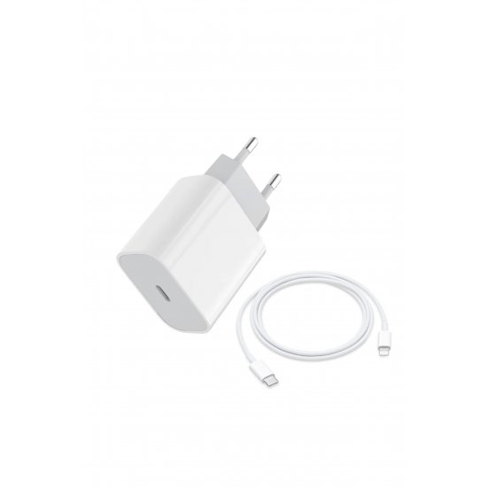Φορτιστής συμβατός με iPhone/iPad/AirPods, Καλώδιο δεδομένων Lightning, Γρήγορη φόρτιση 25W, Λευκό