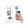 Σετ Mini Imprimanta Termica si 10 Role VarioShop®, Bluetooth, Συμβατό iOS/Android, Roz