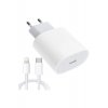 Φορτιστής συμβατός με iPhone, USB Type-C, Γρήγορη φόρτιση, ισχύς 20W, Flippy, Λευκό