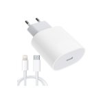 Φορτιστής συμβατός με iPhone, USB Type-C, Γρήγορη φόρτιση, ισχύς 20W, Flippy, Λευκό