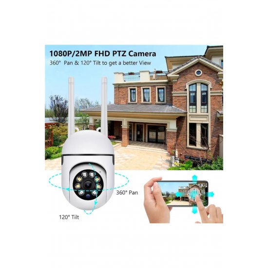 Κάμερα υπερισχύει ήχου βίντεο 2 MP, FULL HD 1920 X 1080 pixeli, cu alert de miscare, alb