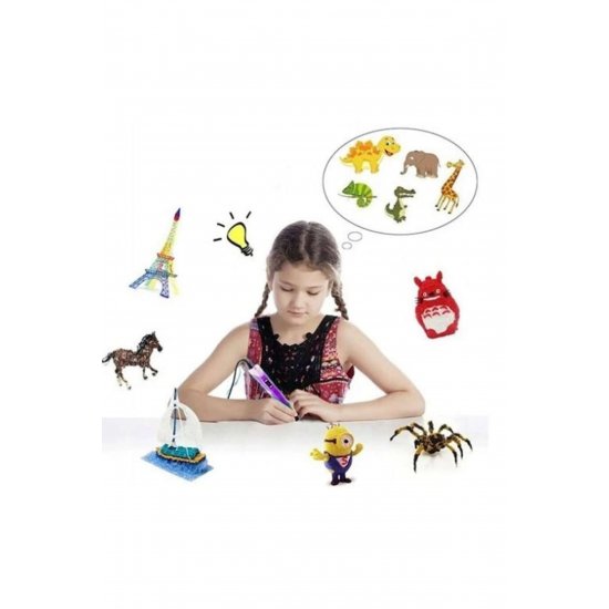 Σετ στυλό 3D, Φυσίγγια 100m, Πρότυπα, 18,5 cm x 4,5 cm, Βιολετί Σετ στυλό 3D, Φυσίγγια 100m, Πρότυπα, 18,5 cm x 4,5 cm, Βιολετί