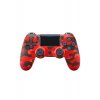 Ασύρματο χειριστήριο Doubleshock Joystick, Συμβατό PS4/Pro/Slim, Touchpad, Army Red