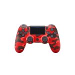 Ασύρματο χειριστήριο Doubleshock Joystick, Συμβατό PS4/Pro/Slim, Touchpad, Army Red
