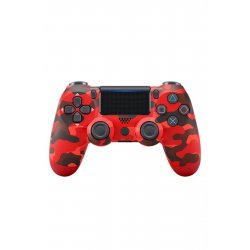 Ασύρματο χειριστήριο Doubleshock Joystick, Συμβατό PS4/Pro/Slim, Touchpad, Army Red