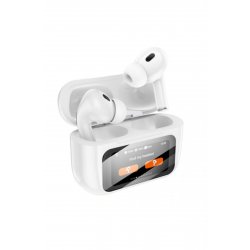 Ακουστικά Ασύρματα Bluetooth EarBuds Pro - Οθόνη αφής LED, Ήχος HiFi, Λευκό