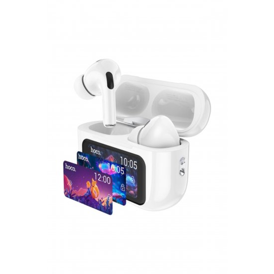 Ακουστικά Ασύρματα Bluetooth EarBuds Pro - Οθόνη αφής LED, Ήχος HiFi, Λευκό