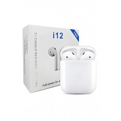 Ασύρματα ακουστικά i12 Bluetooth 5.0 με κουτί φόρτισης και χειριστήριο αφής