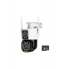 WiFi Διπλή Κάμερα Παρακολούθησης JT-8293QJ 6MP, Full HD, Λευκό + Κάρτα μνήμης 32 GB