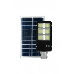 Ηλιακός λαμπτήρας φόρτισης Jortan 300W, Τηλεχειριστήριο, Μεταλλική/Στήριξη πόλων