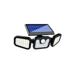 Triple Head Solar Lamp 72 LED, με αισθητήρα κίνησης, IP67 αδιάβροχο, για εξωτερικούς χώρους