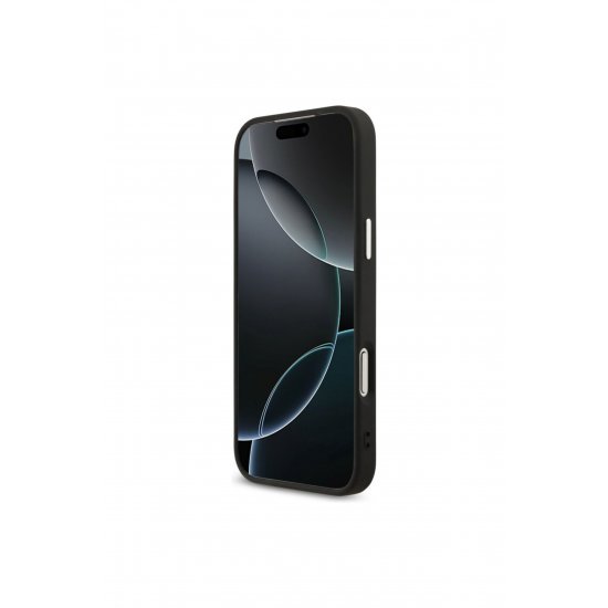 Guess Case με MagSafe για iPhone 17 Pro Max, PU 4G Triangle Logo SL, GUHMP17XP4TSRCMK, Μαύρο