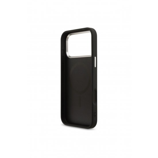 Guess Case με MagSafe για iPhone 17 Pro Max, PU 4G Triangle Logo SL, GUHMP17XP4TSRCMK, Μαύρο