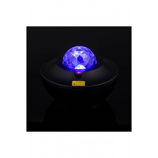 Προβολέας LED κάμερας, μοντέλο με τηλεχειριστήριο, λειτουργίες φωτεινότητας και αναπαραγωγής μουσικής, Μαύρο