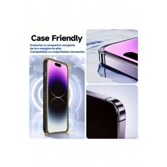 Διαφανές, Flippy, 3D Glass Film Συμβατό με Apple iPhone 16