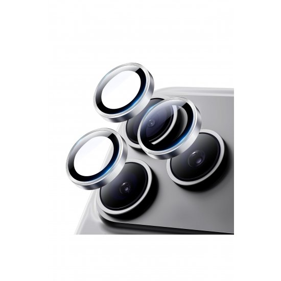 Προστατευτικό φιλμ κάμερας για iPhone 17 Pro/17 Pro Max, γυαλί 9H, Αλουμίνιο, Ασημί
