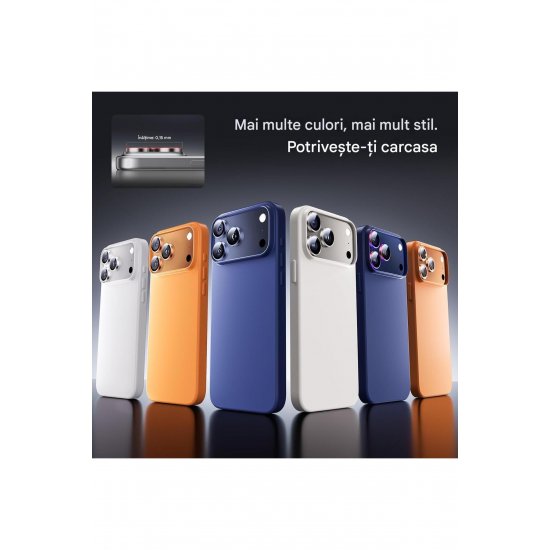 Προστατευτικό φιλμ κάμερας για iPhone 17 Pro/17 Pro Max, γυαλί 9H, Αλουμίνιο, Ασημί