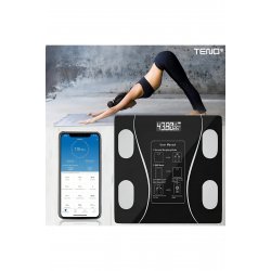 Smart Body Diagnostic Scale, 4mm Προστατευτικό τζάμι, 180kg, LCD, Μπλεtooth