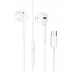 Ενσύρματα ακουστικά DigikalaX@, In-ear, Μικρόφωνο & Έλεγχος έντασης, Jack Type-C, Μαύρο