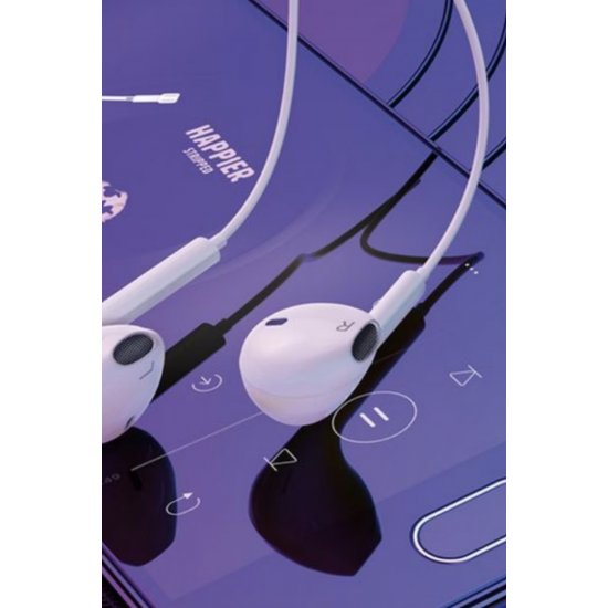 Ενσύρματα ακουστικά DigikalaX@, In-ear, Μικρόφωνο & Έλεγχος έντασης, Jack Type-C, Μαύρο
