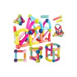 idealStore MagicKids Stick Εκπαιδευτικό Σετ Magnetic Pieces, 65 Τεμάχια, Διαφορετικά Χρώματα, Δυνατότητα