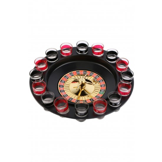 idealStore Roulette Game, Big Time Player, Διαστάσεις 6,5 x 4,8 cm, Αξεσουάρ με 16 σφηνάκια
